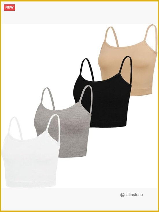 Other - 4 Pack Spaghetti Strap Camisole Adjustable Strap Tank Top Modal Cotton